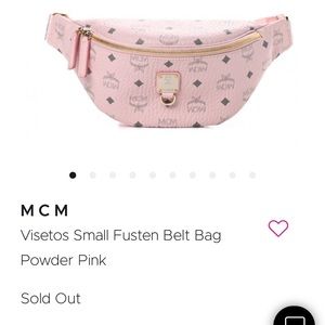 MCM powder pink belt bag